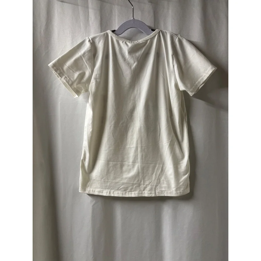 Kids White Thanksgiving Graphic Tee Turkey Gravy Casserole‎ Shirt Size 7-8T